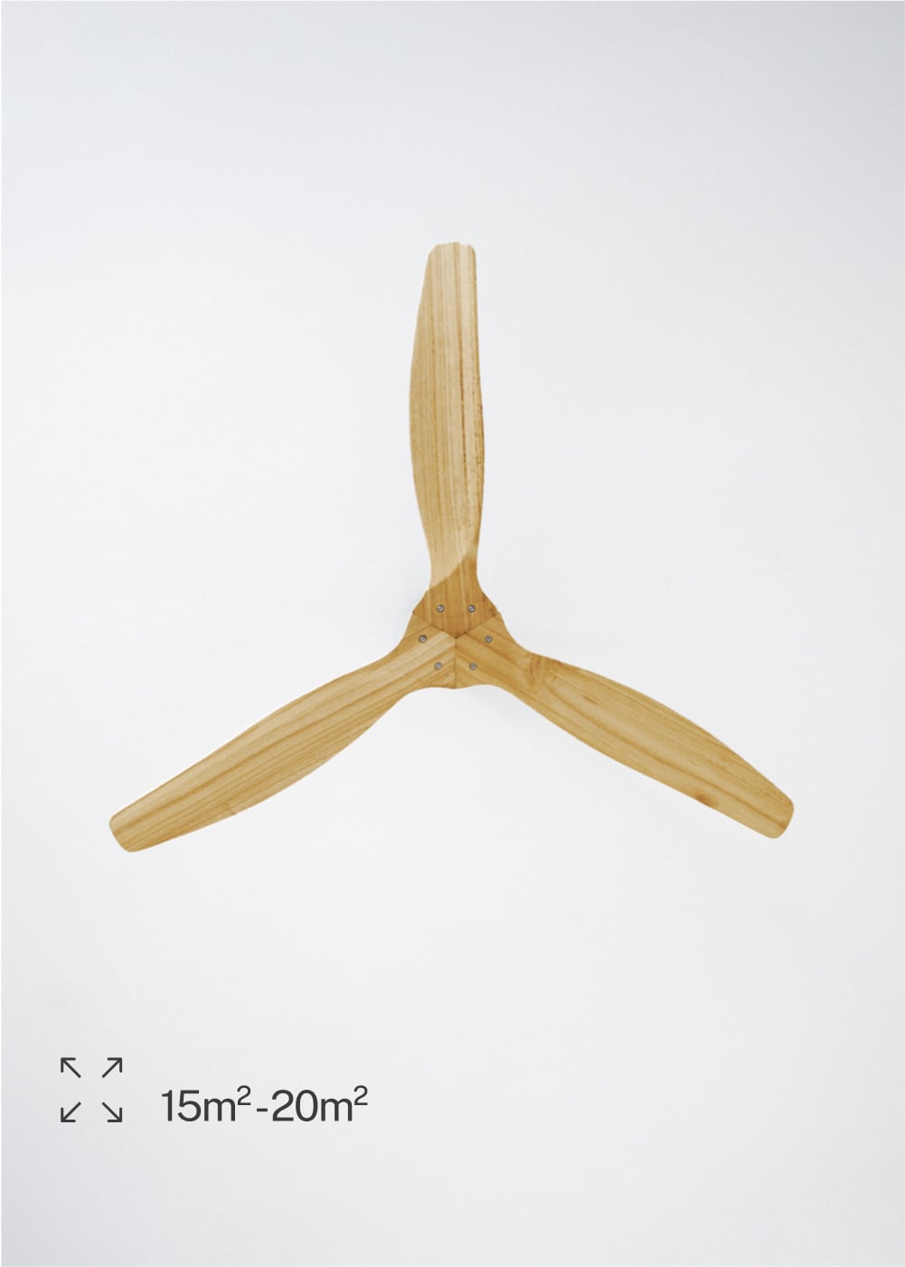 CREATE - WIND WOOD - Plafondventilator 75W silent Ø132 cm 100% hout, galerij beeld 4