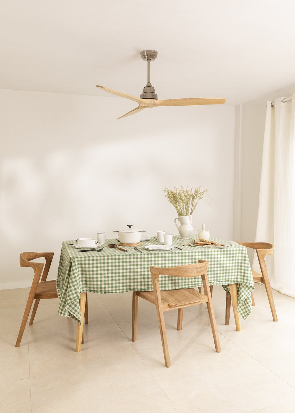 CREATE - WIND WOOD - Plafondventilator 75W silent Ø132 cm 100% hout, galerij beeld 1