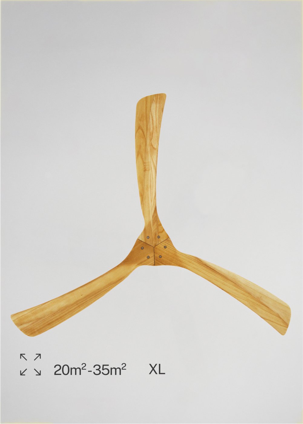 CREATE - WIND LARGE - Plafondventilator 40W silent XL Ø152 cm 100% hout, galerij beeld 5