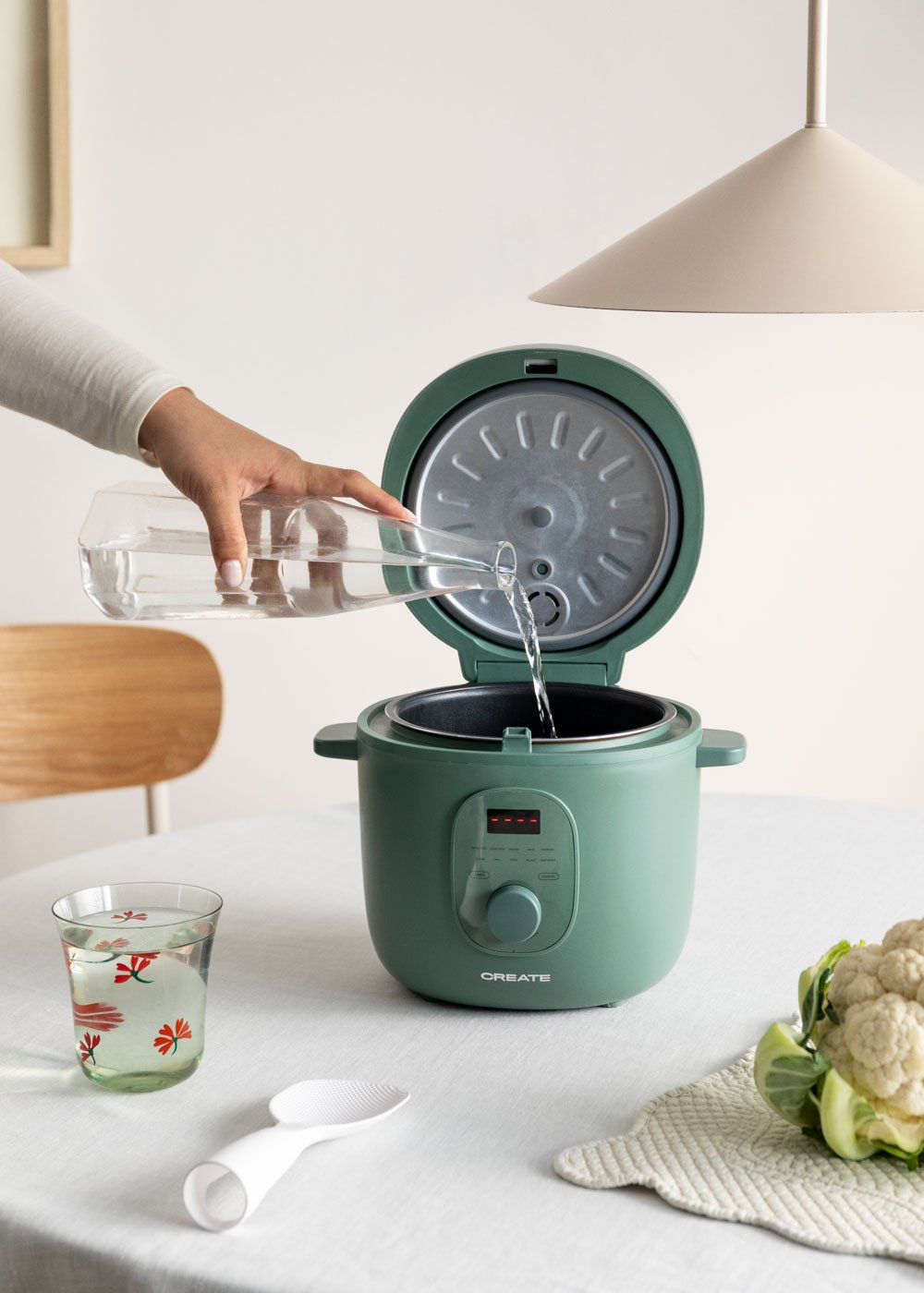 CREATE - RICE COOKER STUDIO - Elektrische rijstkoker 2 L met stoommandje, galerij beeld 4