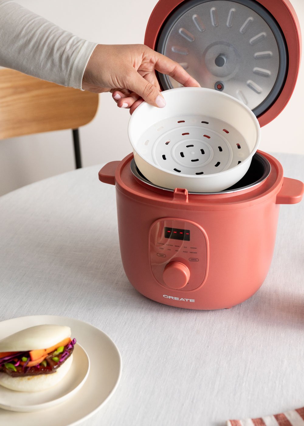 CREATE - RICE COOKER STUDIO - Elektrische rijstkoker 2 L met stoommandje, galerij beeld 2
