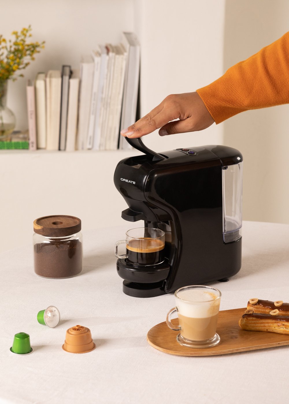 CREATE - POTTS - Multi-capsule Express en gemalen koffiemachine, galerij beeld 3