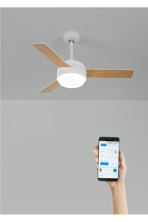 CREATE - WIND BALL - Plafondventilator 40W silent Ø112 cm met ledlicht van 15W