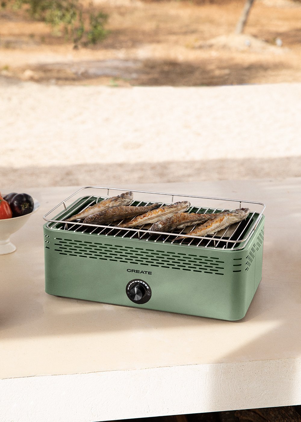 CREATE - BBQ COMPACT - Rookarme draagbare houtskoolbarbecue, galerij beeld 1