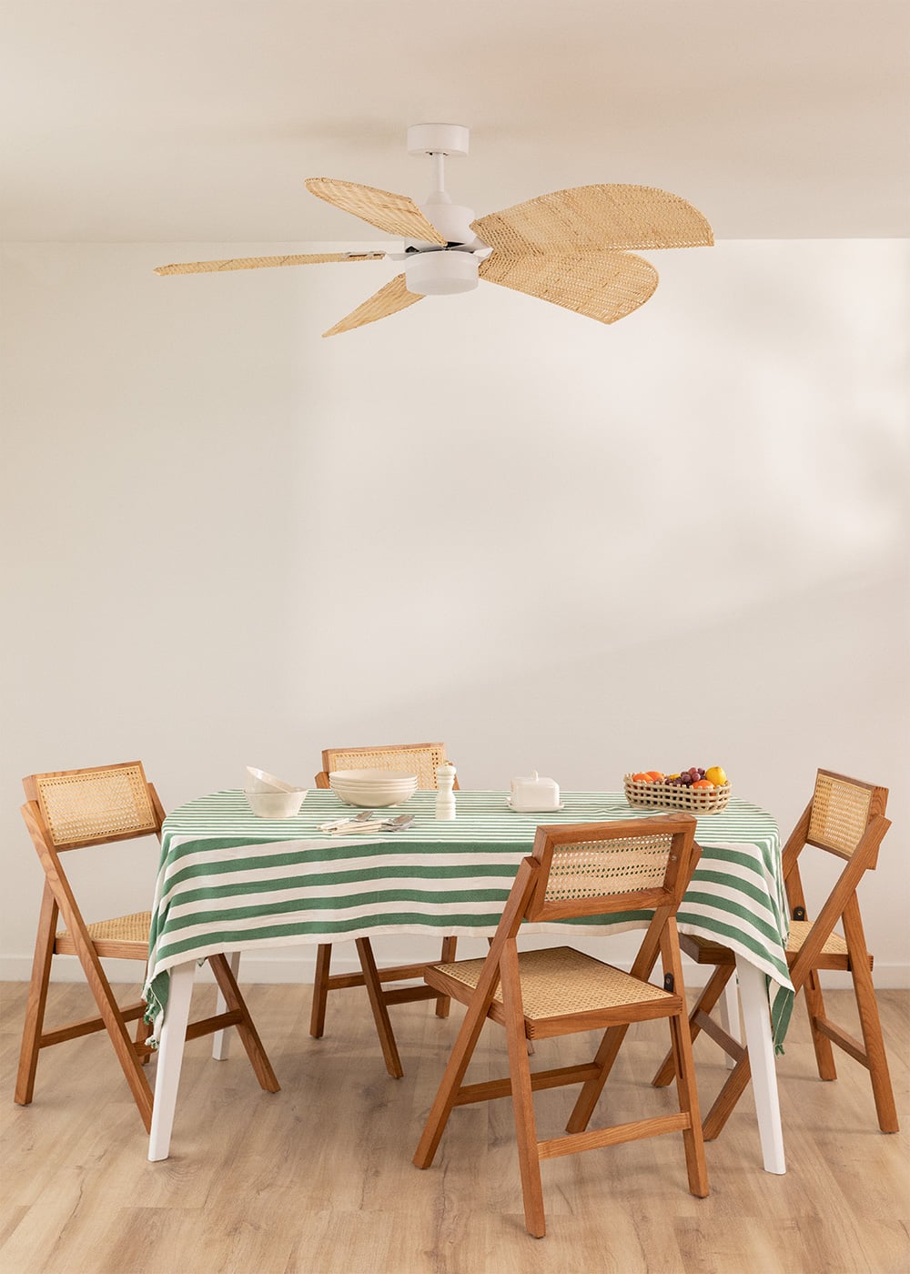 CREATE - WIND RATTAN - Plafondventilator 40W Stil Ø132cm , galerij beeld 1