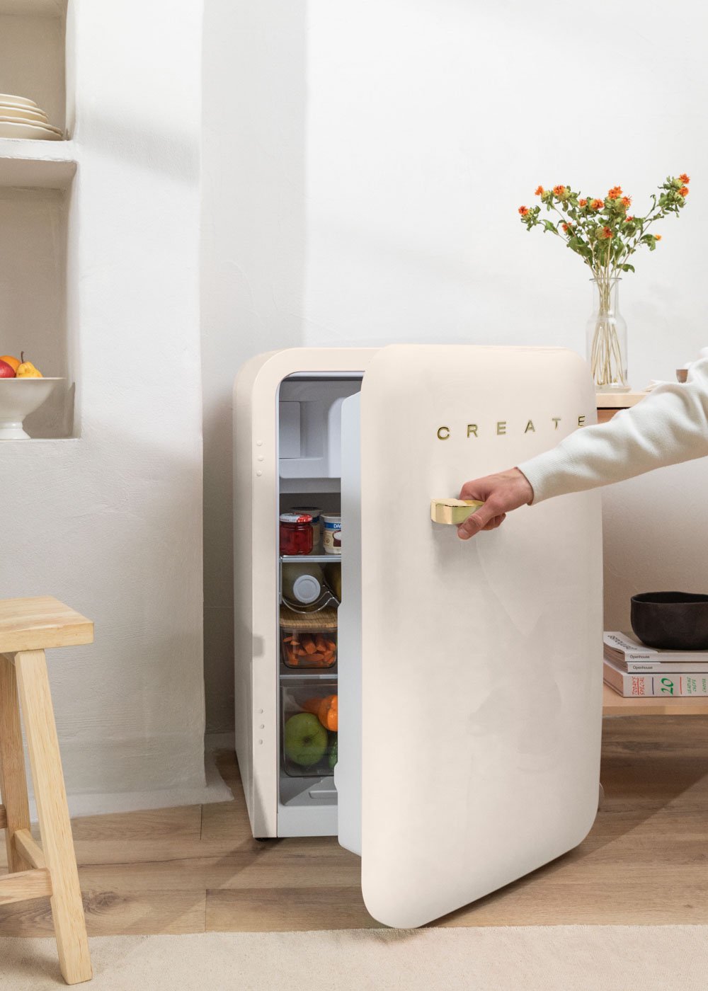 CREATE - FRIDGE RETRO 107L - Koelkast in retrostijl, galerij beeld 3