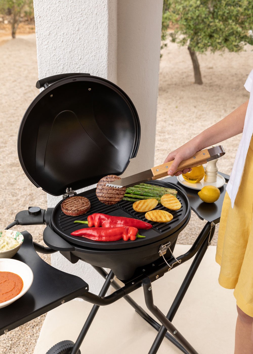 CREATE - BBQ SURFACE 2 IN 1 - Inklapbare elektrische barbecue met afneembare behuizing, galerij beeld 4