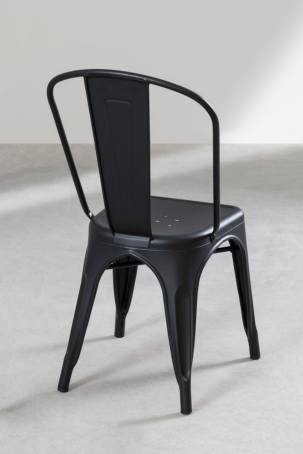 Set van 2 matte stapelbare eetkamerstoelen Lix, galerij beeld 2