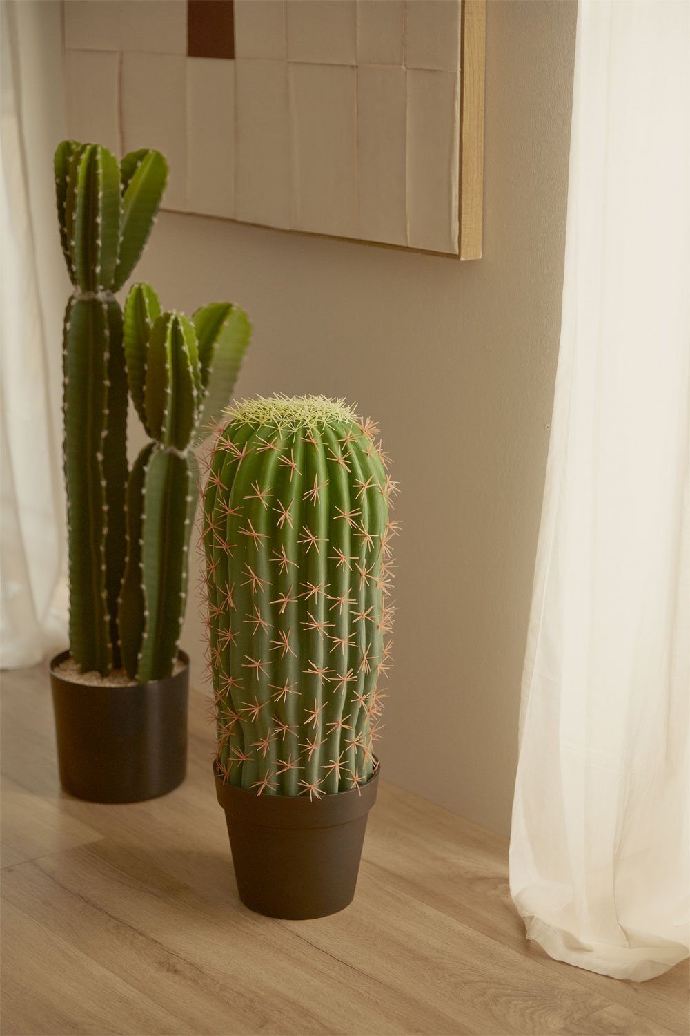 Kunst Cactus Echinopsis 60 cm, galerij beeld 1