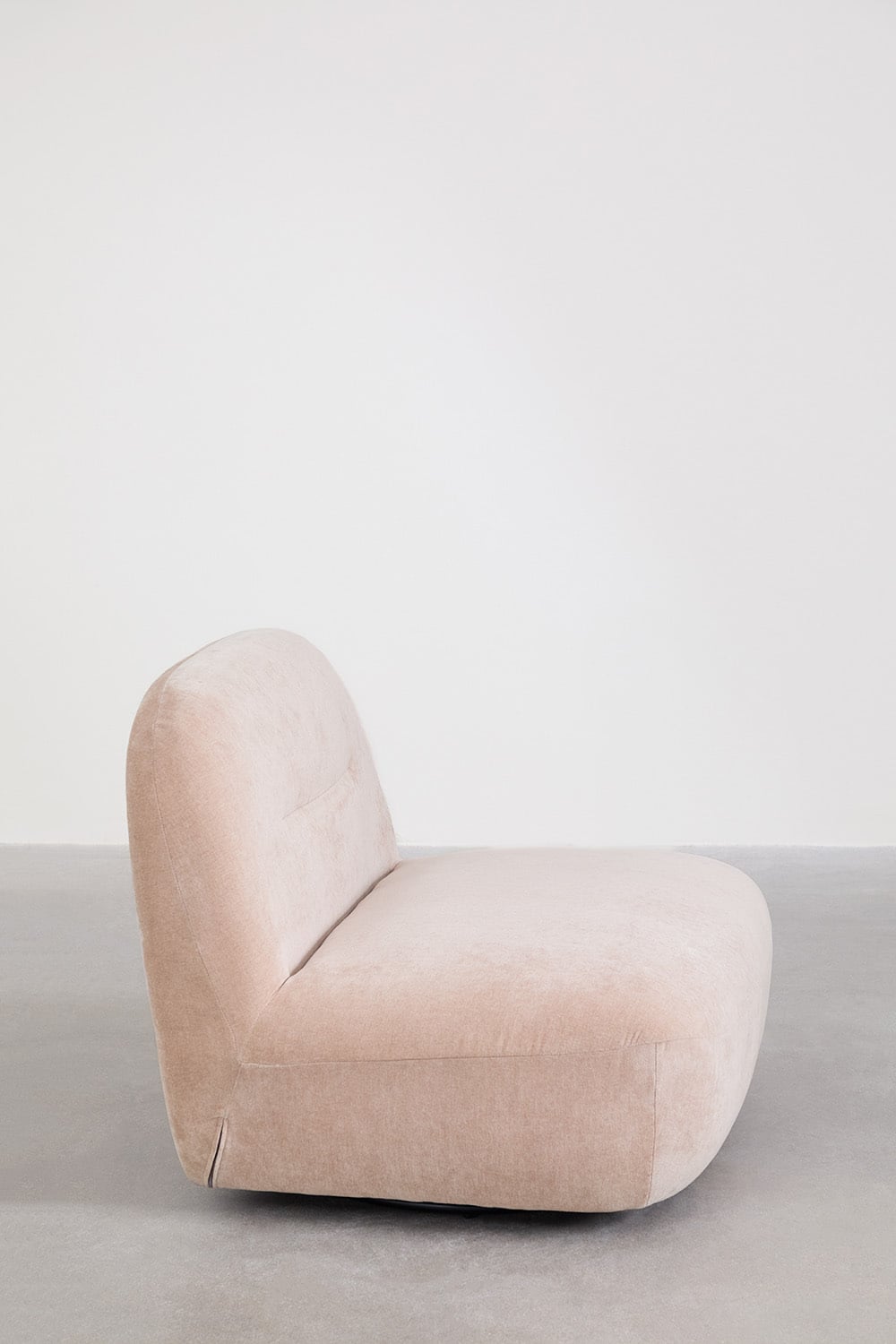 Draaifauteuil in chenille Sernin, galerij beeld 6