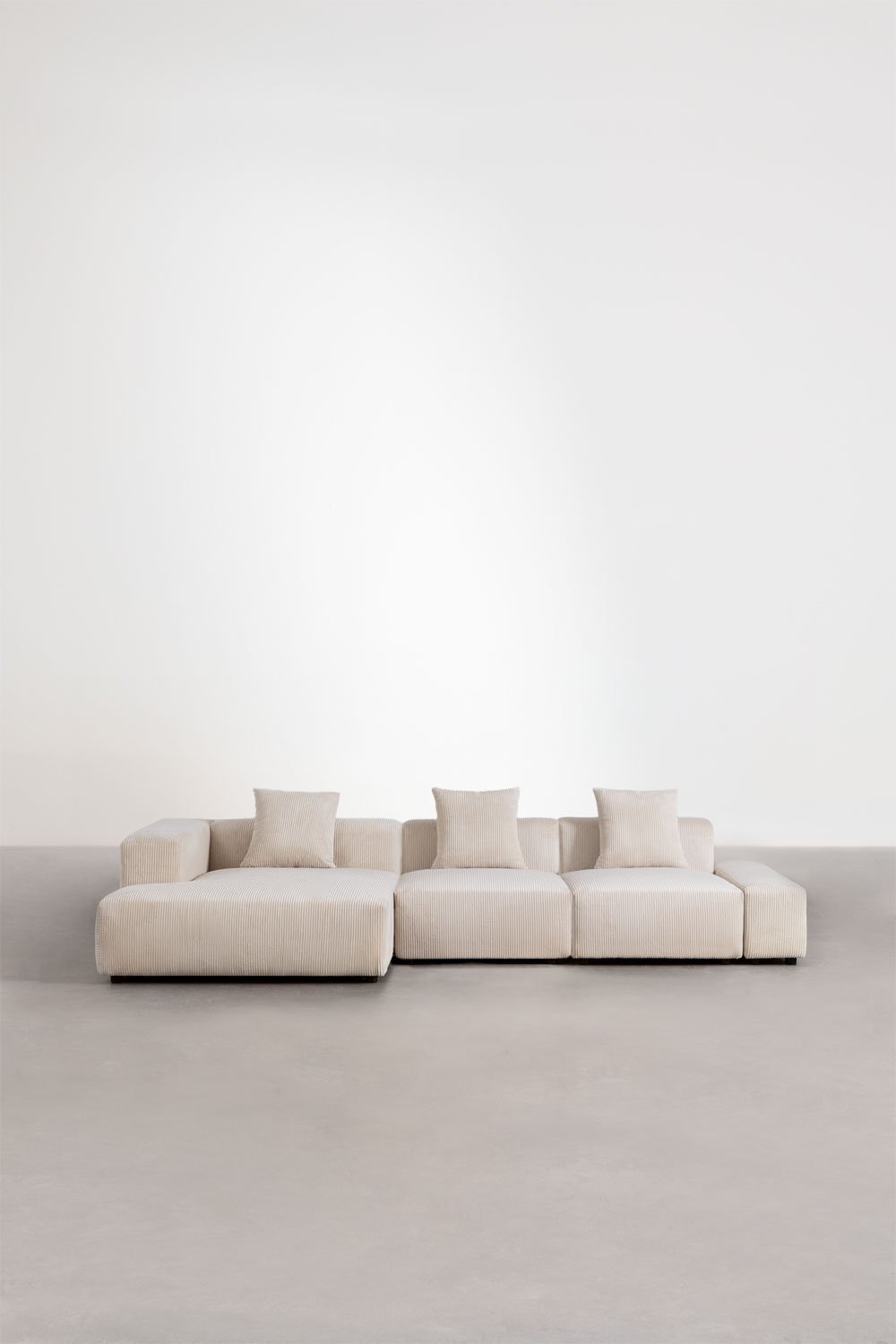 Bruna modulaire hoekbank met chaise longue links, 3-delig ↔︎375 cm, galerij beeld 3