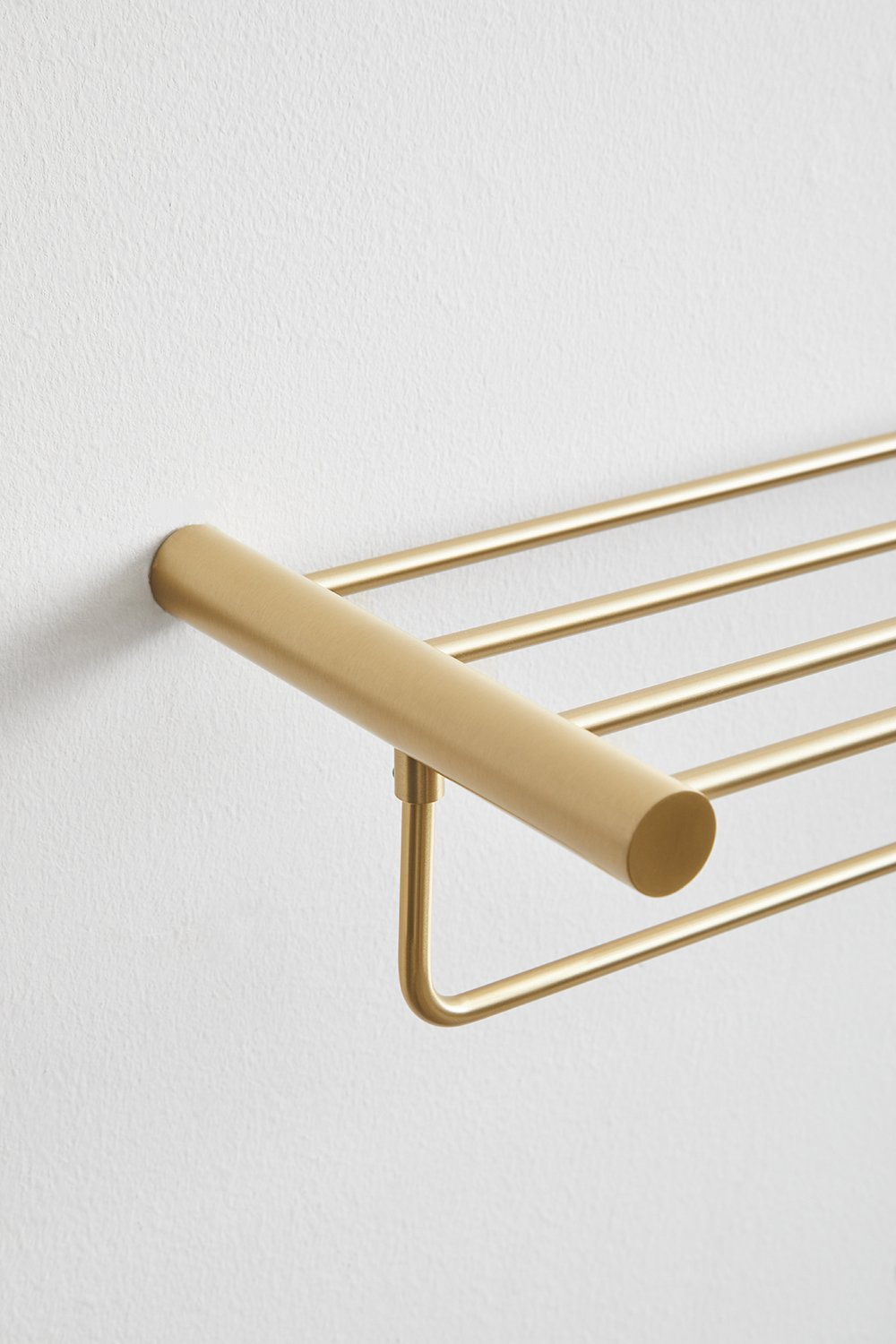 Handdoekrek voor badkamer met plank in roestvrij staal Devon, galerij beeld 4