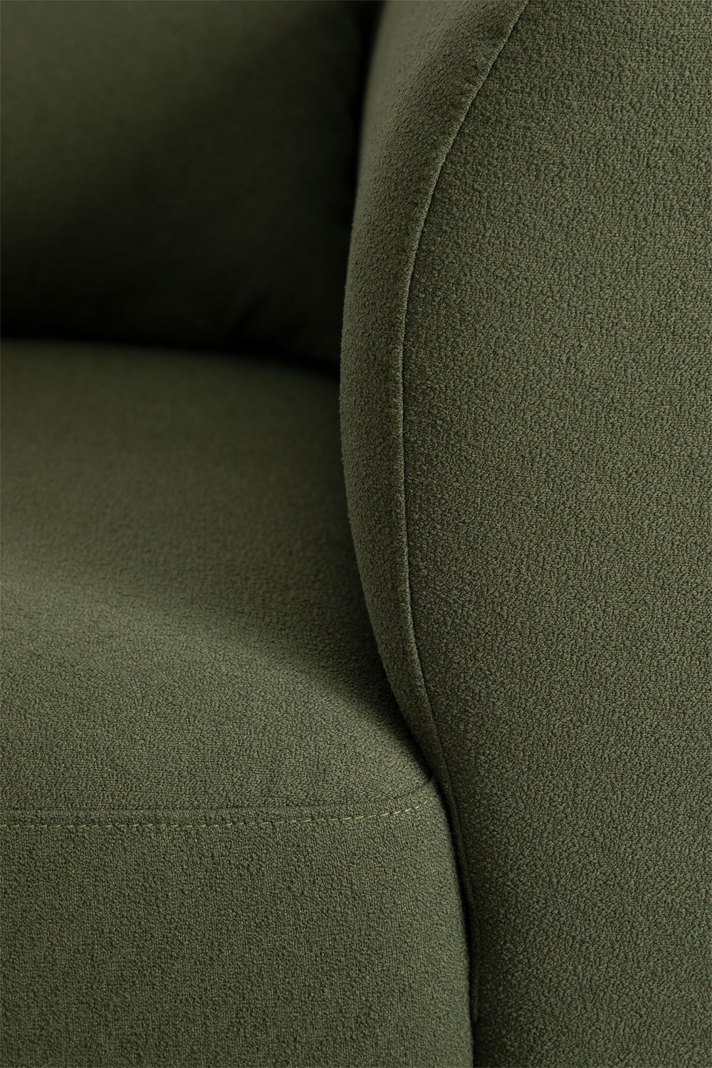 3-delige modulaire hoekbank met chaise longue rechts en Fogler poef, galerij beeld 2