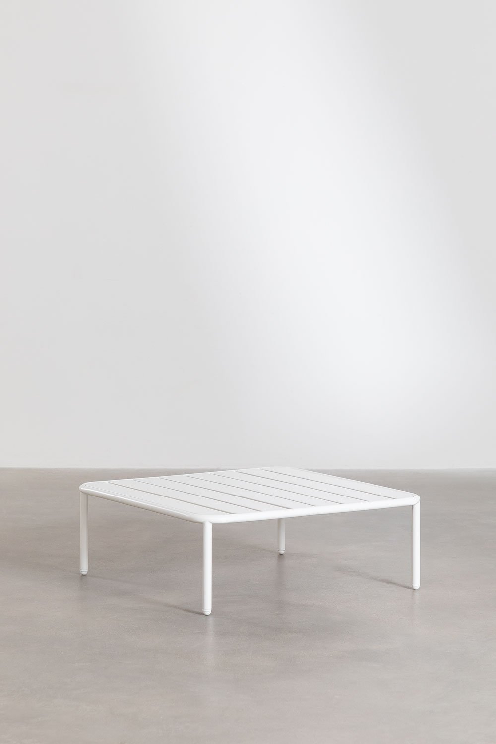 Vierkante stalen tuintafel (90x90 cm) Roubly, galerij beeld 2