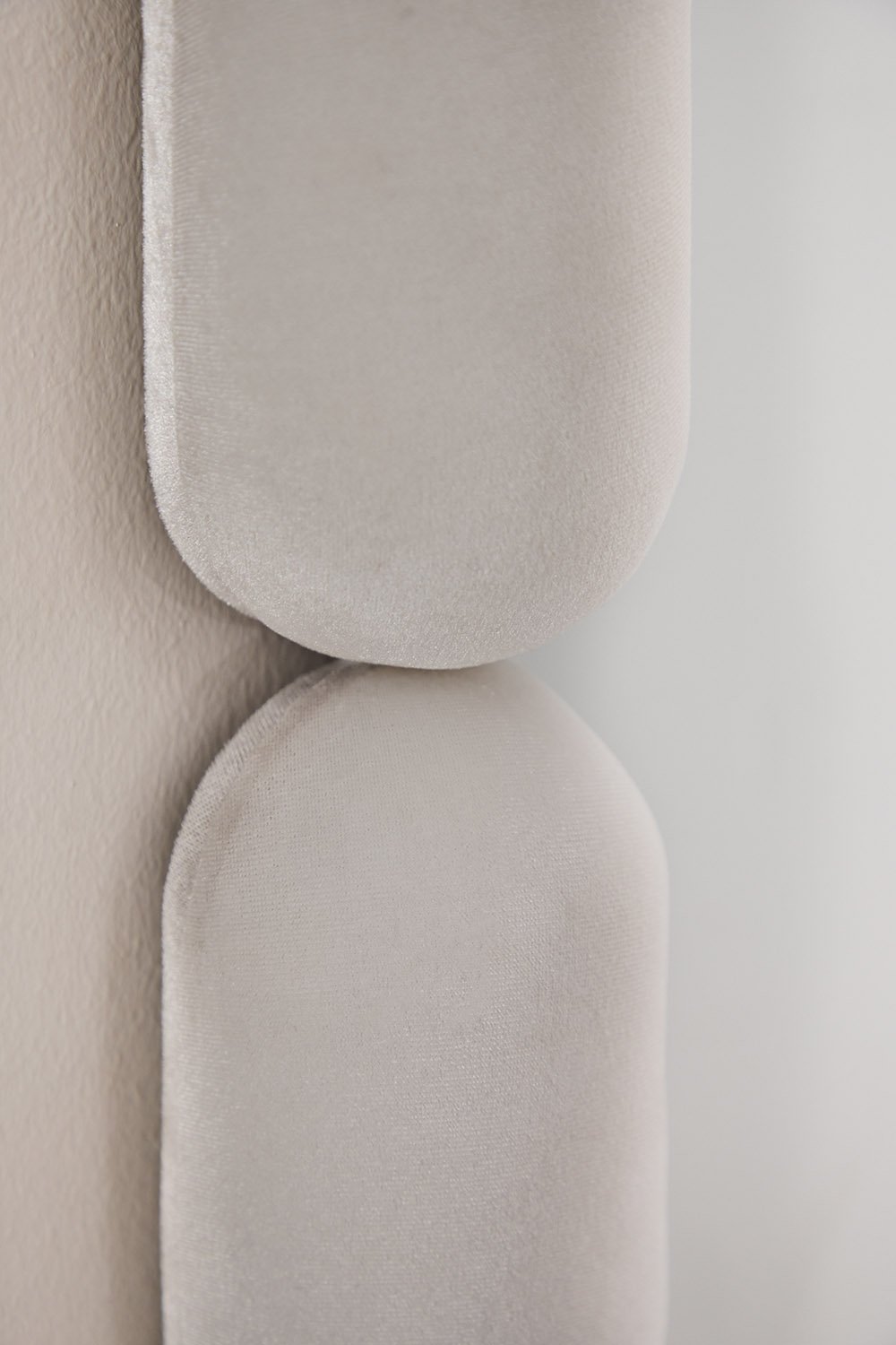 Ovale wandspiegel in fluweel 60x160 cm Santes, galerij beeld 6