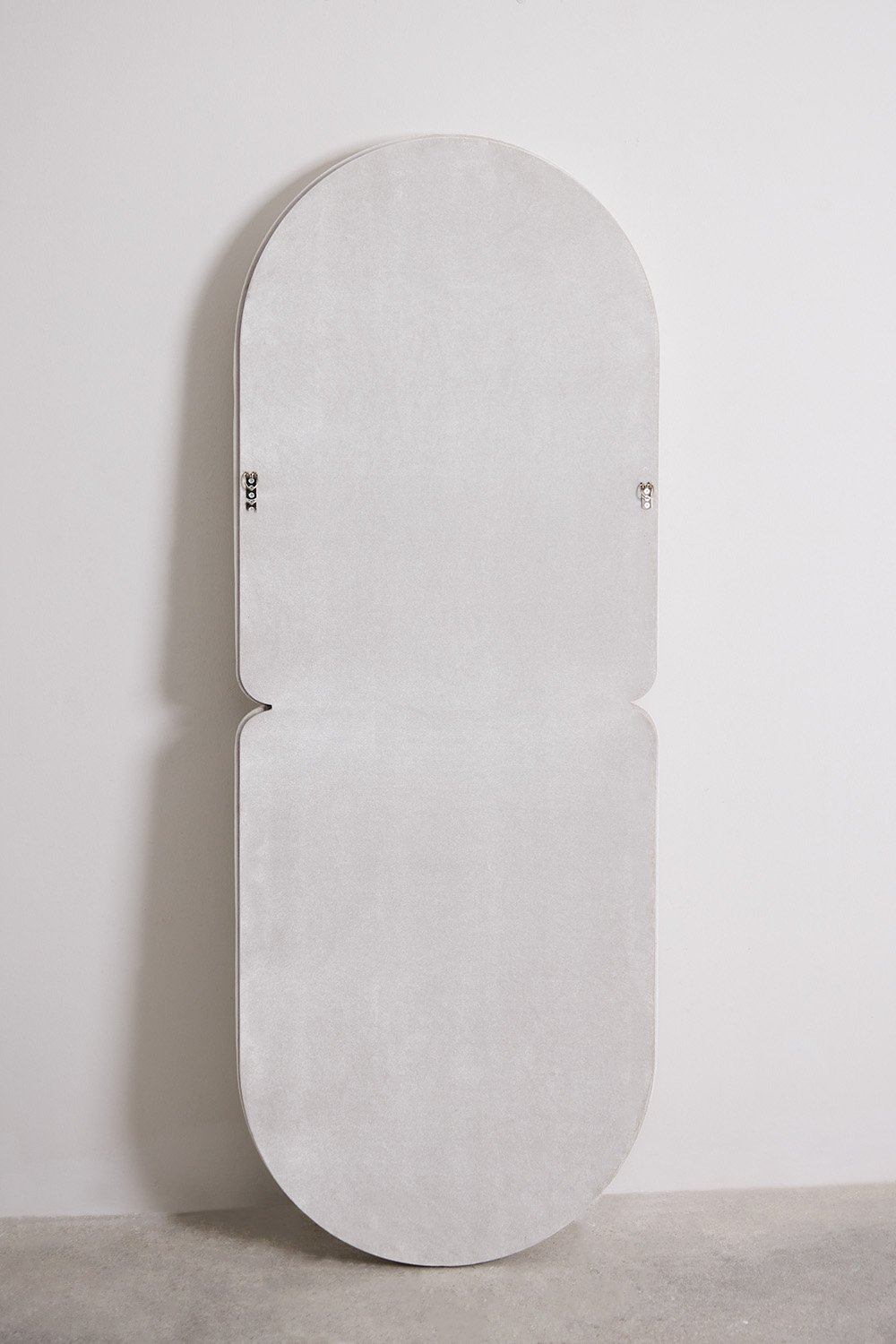 Ovale wandspiegel in fluweel 60x160 cm Santes, galerij beeld 7