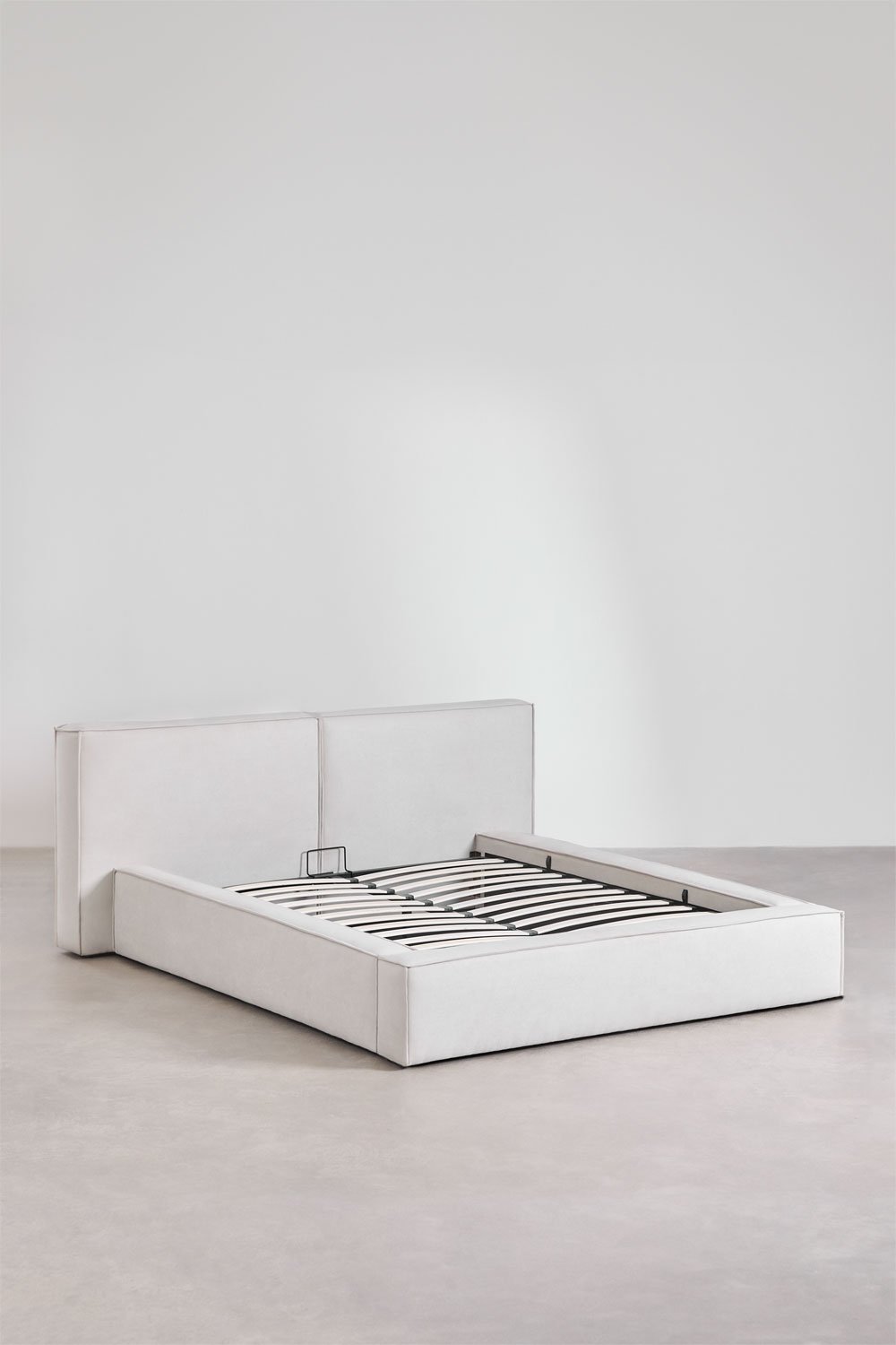 Gestoffeerd bed met opbergruimte Lunari, galerij beeld 3