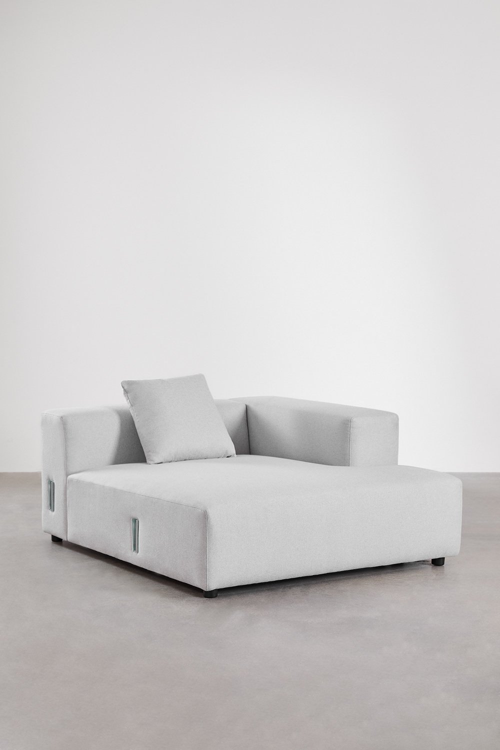 Rechter chaise longue module met kussen voor modulaire bank Bruna, galerij beeld 1
