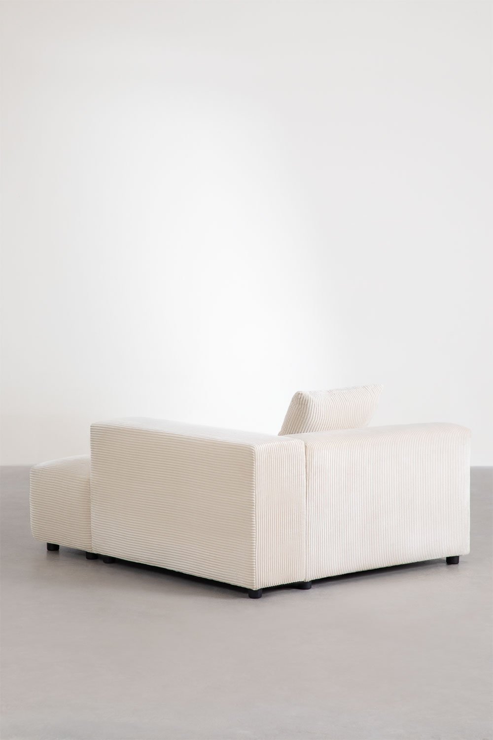 Rechter chaise longue module met kussen voor modulaire bank Bruna, galerij beeld 4