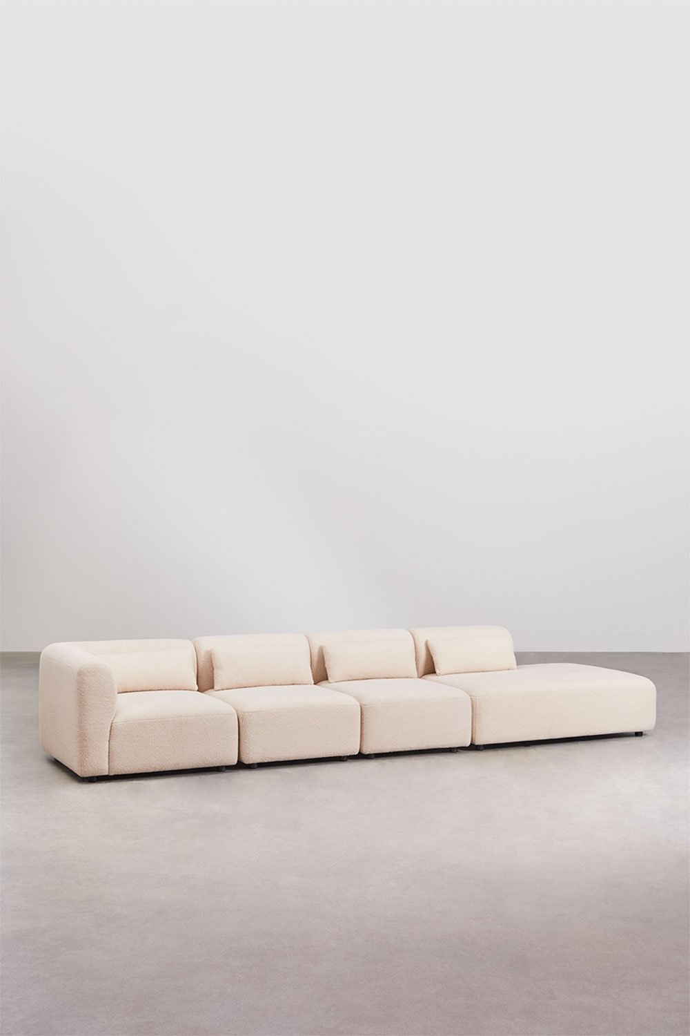 Fogler 4-delige modulaire hoekbank met chaise longue rechts, galerij beeld 1