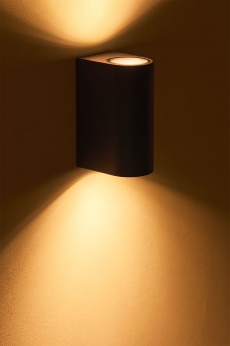 Buitenwandlamp in aluminium met 2 Pevot lichtpunten