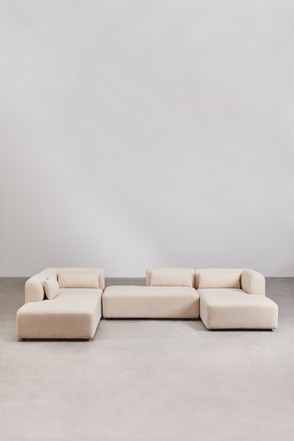 Fogler 4-delige modulaire chaise longuebank met dubbele chaise longue rechts, galerij beeld 3