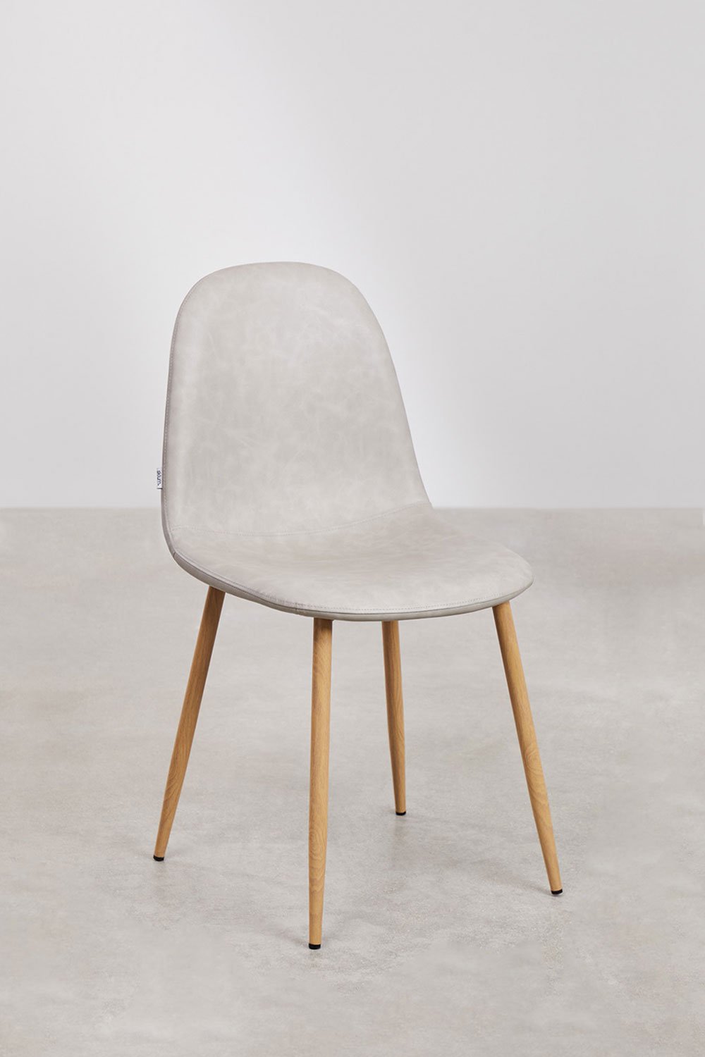 Pack van 4 eetkamerstoelen in kunstleer Glamm, galerij beeld 1