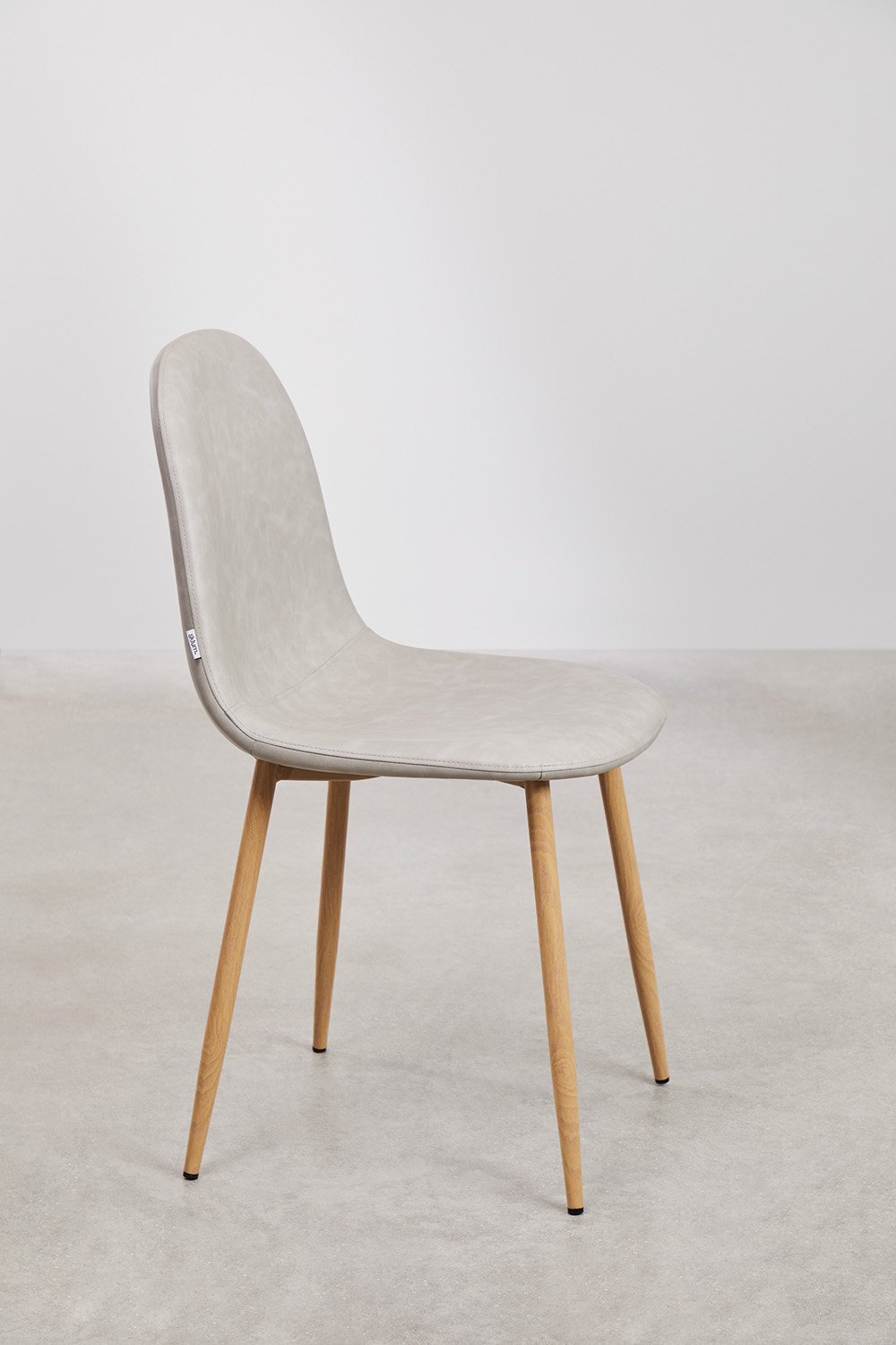 Pack van 4 eetkamerstoelen in kunstleer Glamm, galerij beeld 2