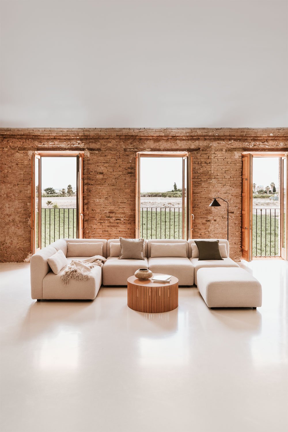 5-delige modulaire hoekbank met Fogler poef , galerij beeld 13