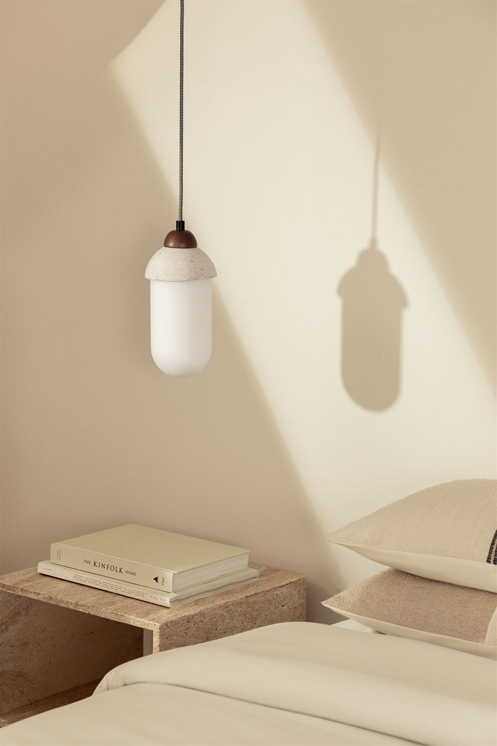 Dotsie Cement-plafondlamp, galerij beeld 1