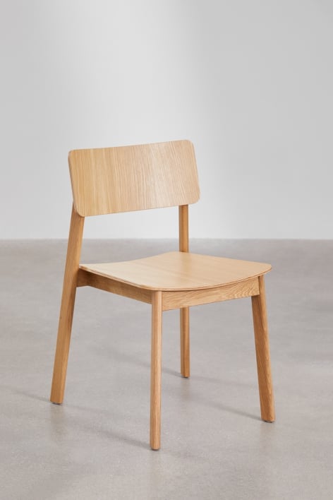 Set van 2 Gilda houten eetkamerstoelen