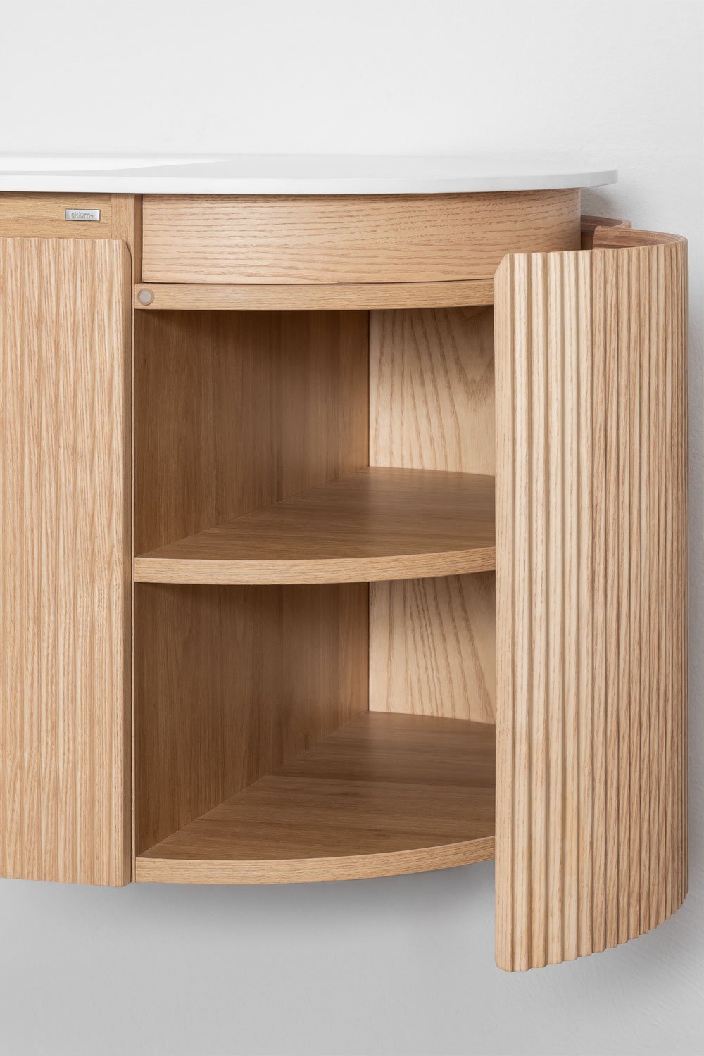 Carsone houten badkamermeubelset met geïntegreerde wastafel, galerij beeld 4