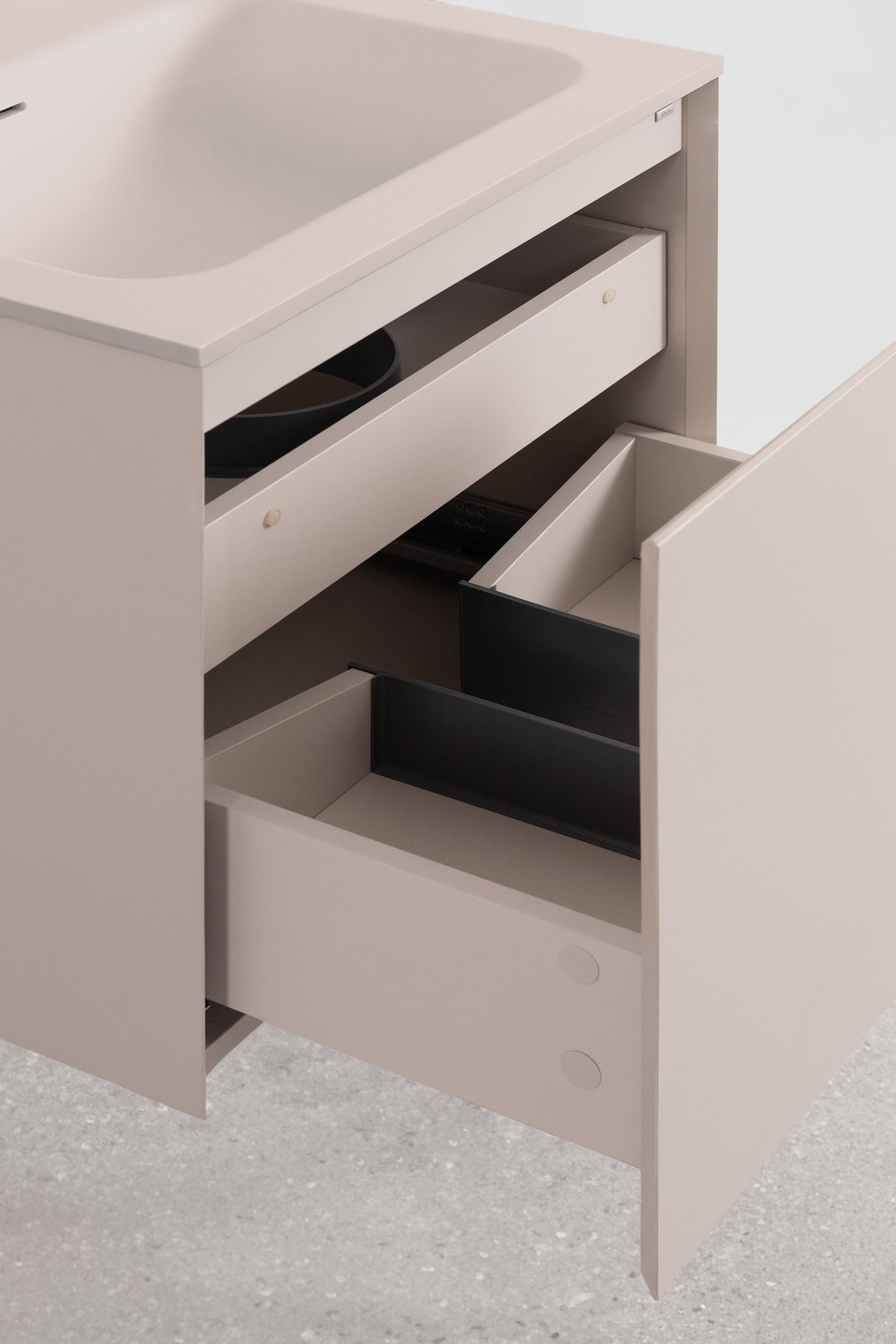 Macrae houten badkamermeubelset met geïntegreerde wastafel    , galerij beeld 5