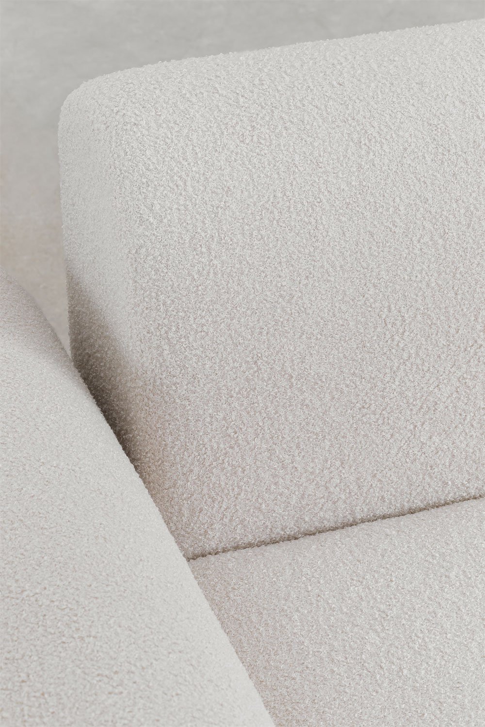 2-delige modulaire hoekbank met driehoekige poef in Borjan shearling, galerij beeld 3