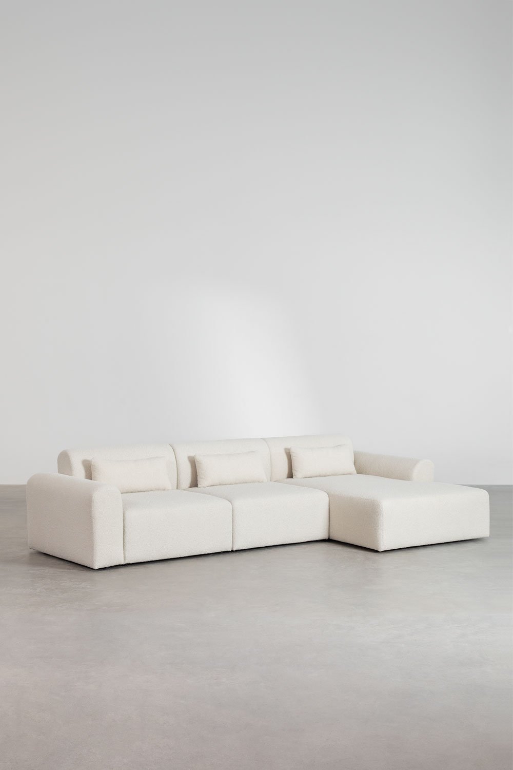 3-delige modulaire chaise longue-bank rechts, van Borjan shearling, galerij beeld 3