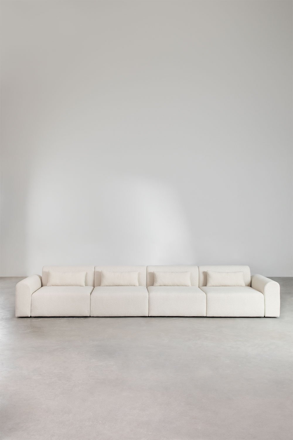 4-delige modulaire bank in Borjan shearling    , galerij beeld 4