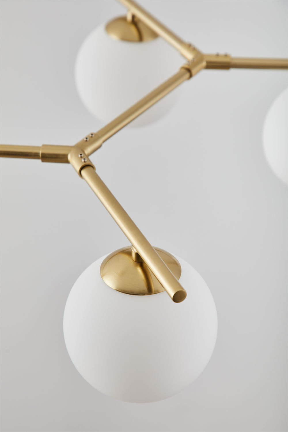 Plafondlamp met 6 glazen slingerbollen, galerij beeld 4