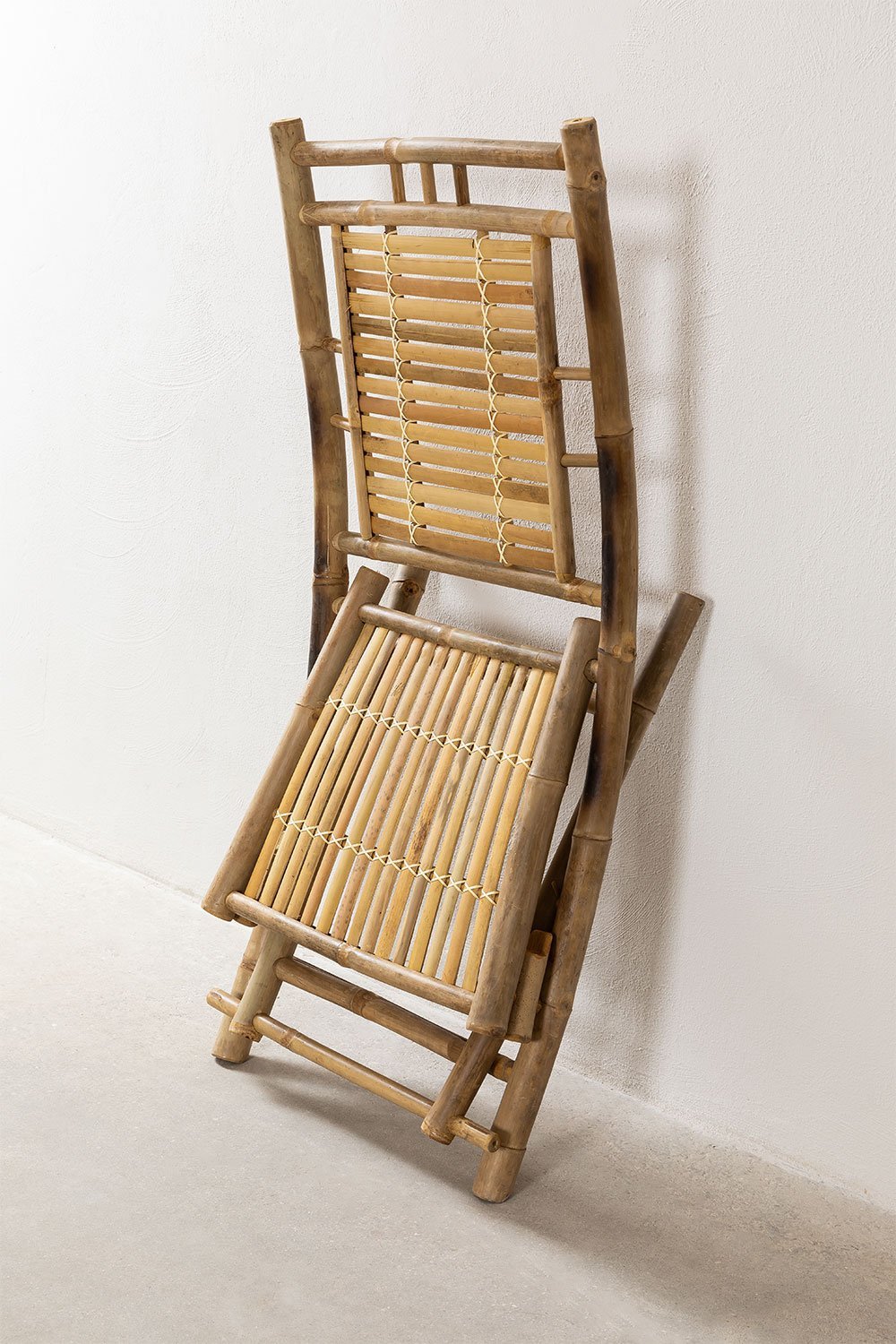 Set van 4 opklapbare eetkamerstoelen van Yakku bamboe, galerij beeld 5