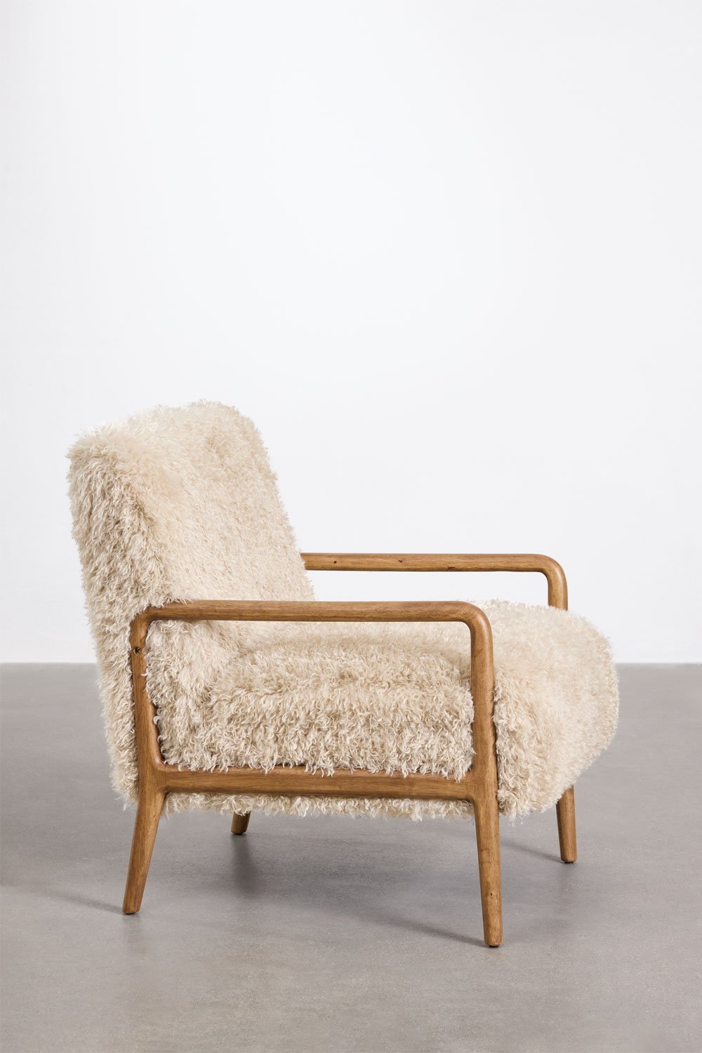 Pakket van 2 Maylene rubberhouten fauteuils, galerij beeld 5