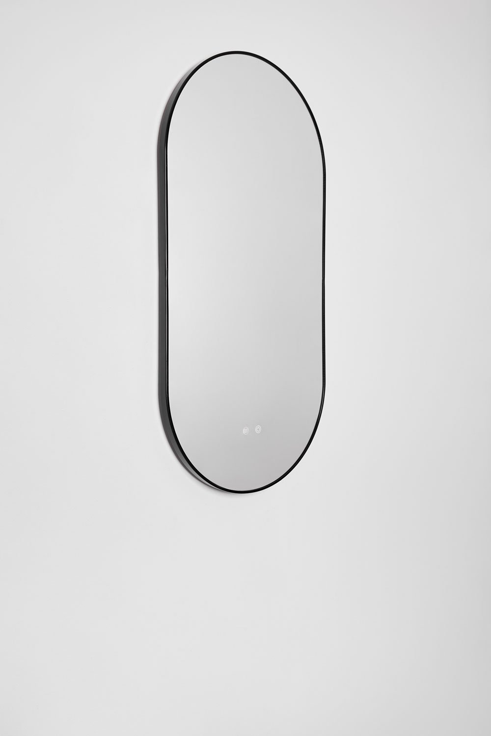 Ovaal wandspiegel 50x100 cm voor badkamer met LED-licht en anti-condens Asteiro, galerij beeld 5