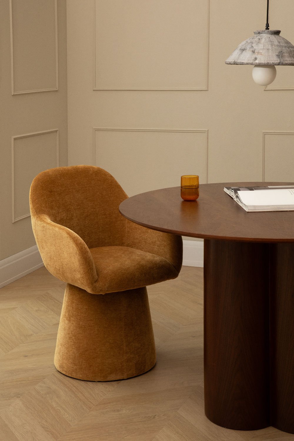 Set van 4 gestoffeerde eetkamerstoelen Erica met armleuningen , galerij beeld 1