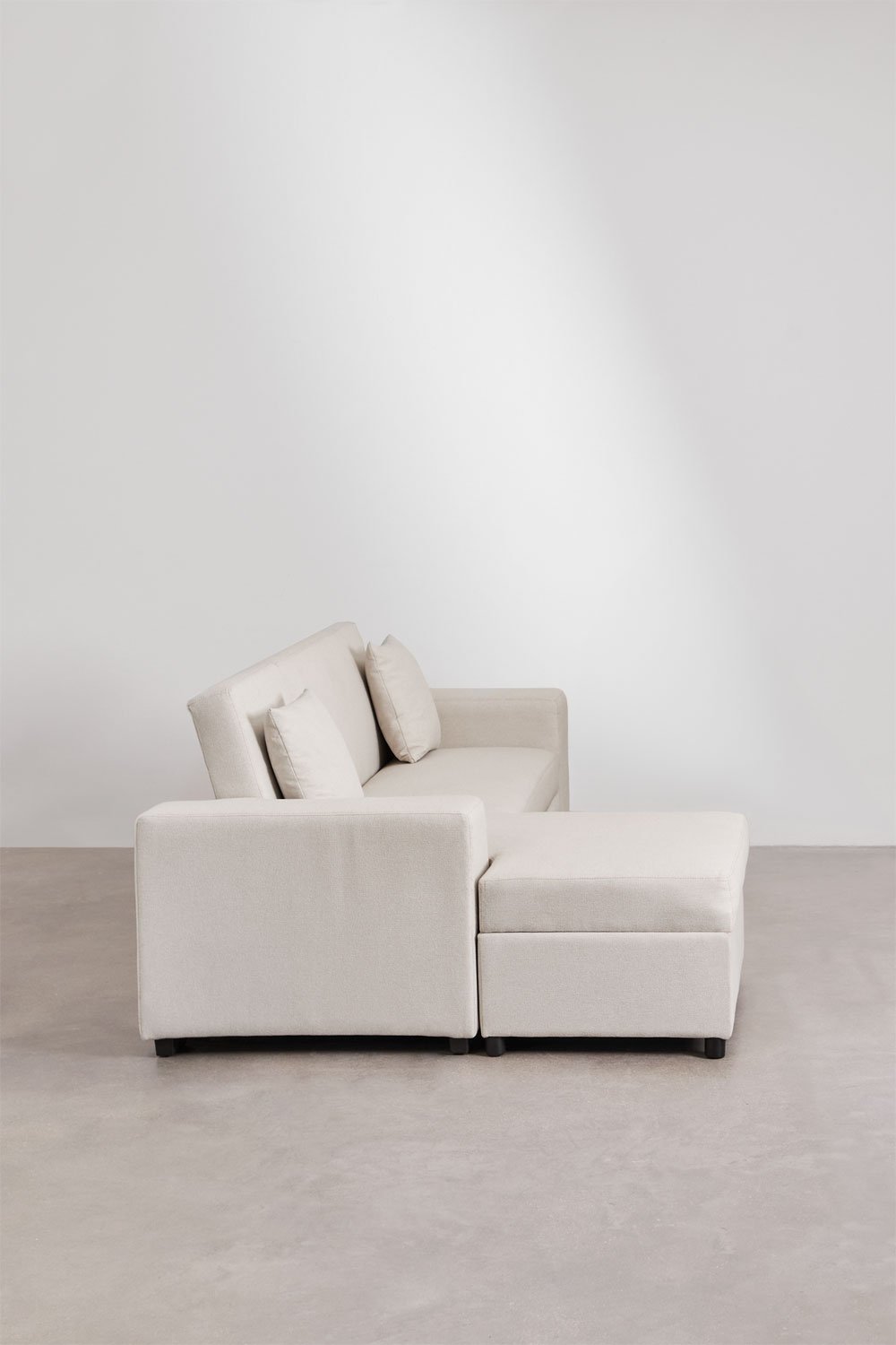 3-zits chaise longue slaapbank links in Umay-stof, galerij beeld 9