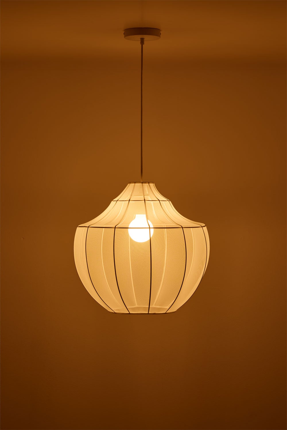 Adaya hanglamp van metaal en stof, galerij beeld 4