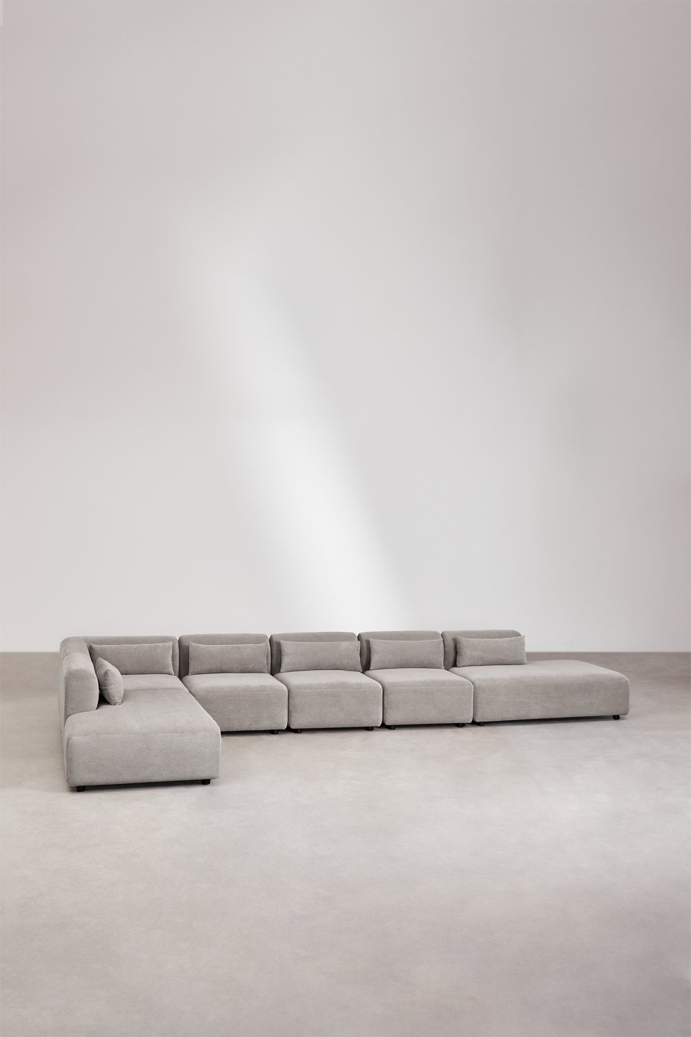 Fogler 6-delige modulaire hoekbank met dubbele chaise longue, galerij beeld 1