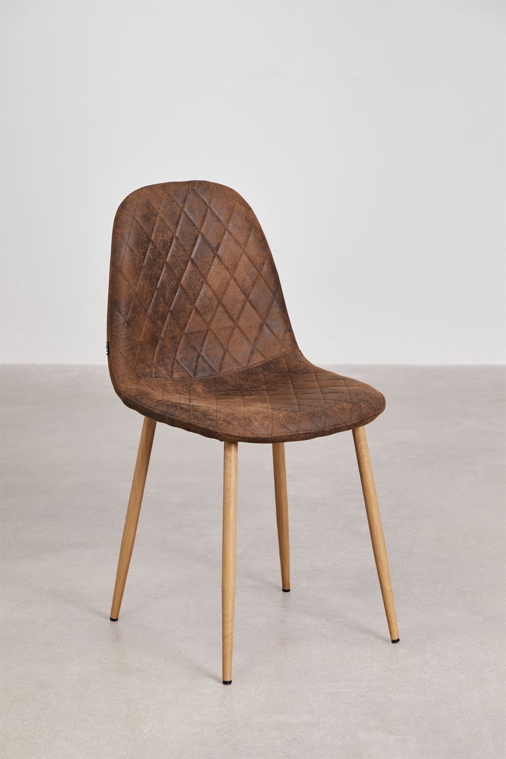 Pack van 4 eetkamerstoelen in kunstleer Glamm, galerij beeld 1