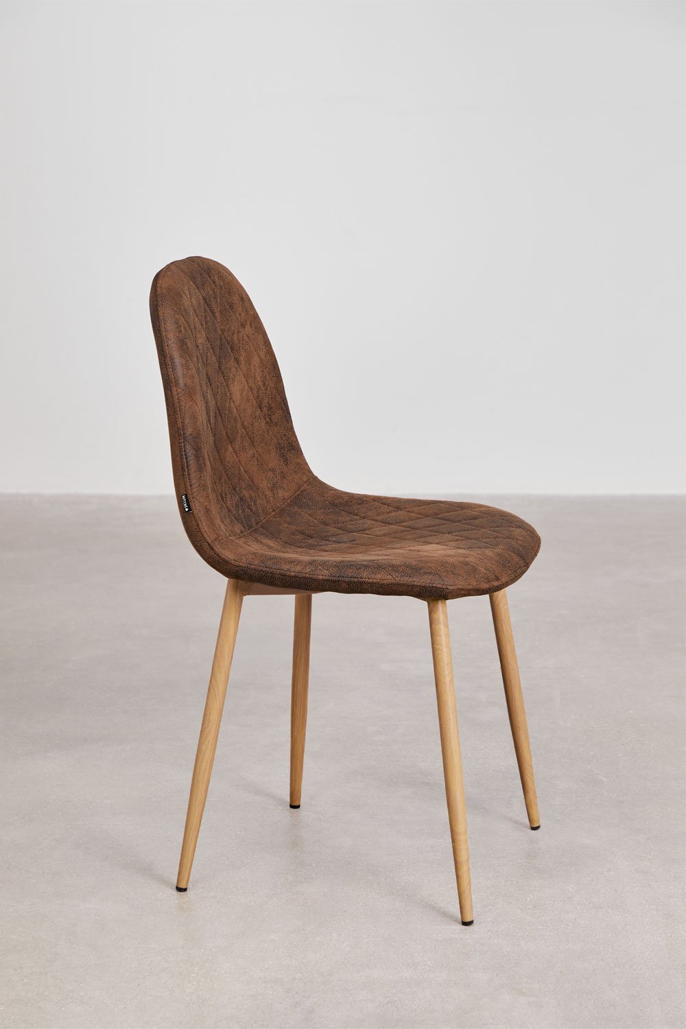 Pack van 4 eetkamerstoelen in kunstleer Glamm, galerij beeld 2