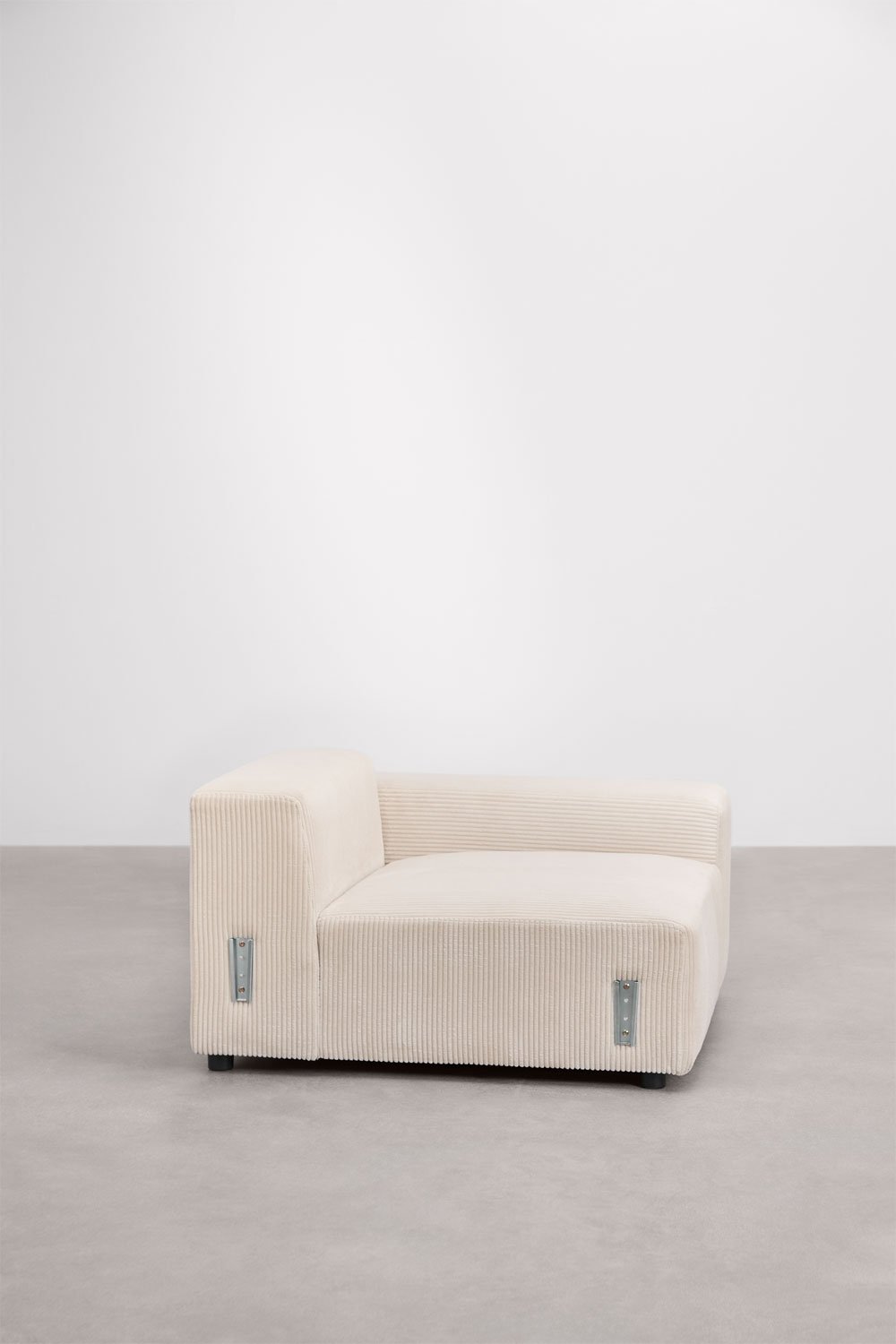 Rechter hoekmodule 115x113 cm met lage armleuning voor modulaire bank Bruna, galerij beeld 3