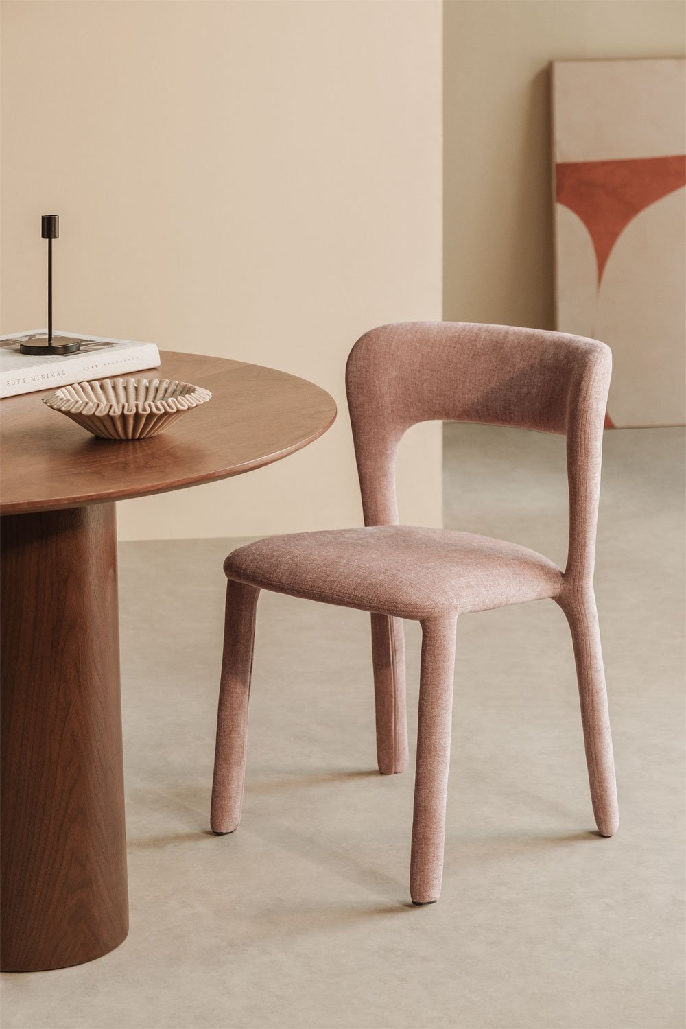Pack van 2 gestoffeerde eetkamerstoelen Brusel, galerij beeld 1