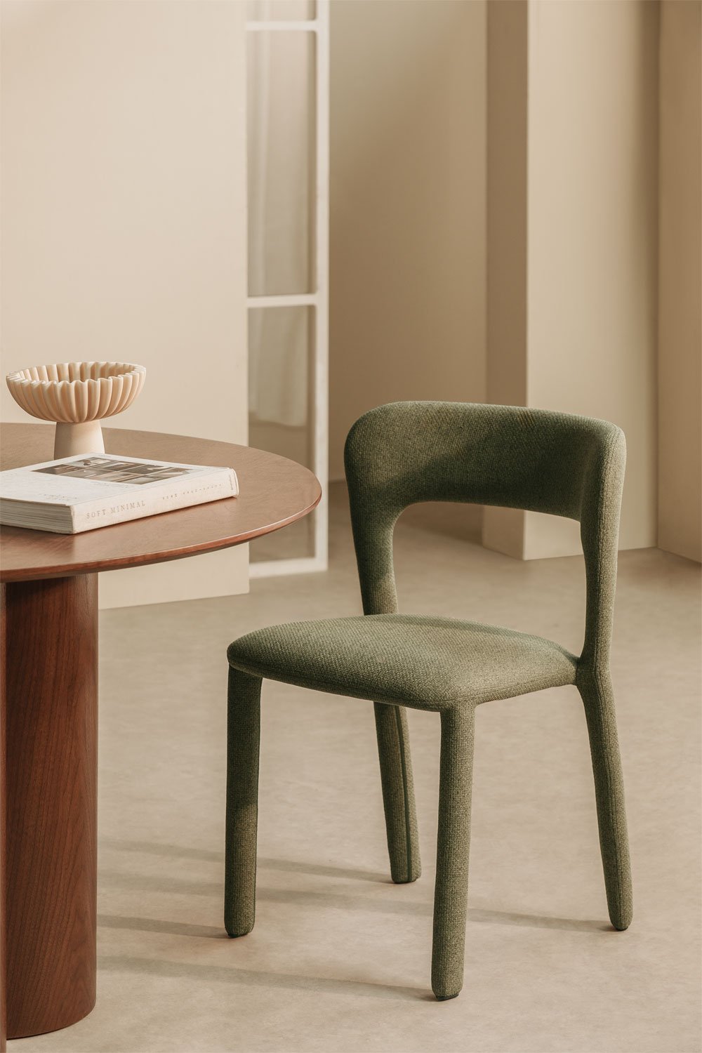 Set van 4 gestoffeerde eetkamerstoelen Brusel, galerij beeld 1