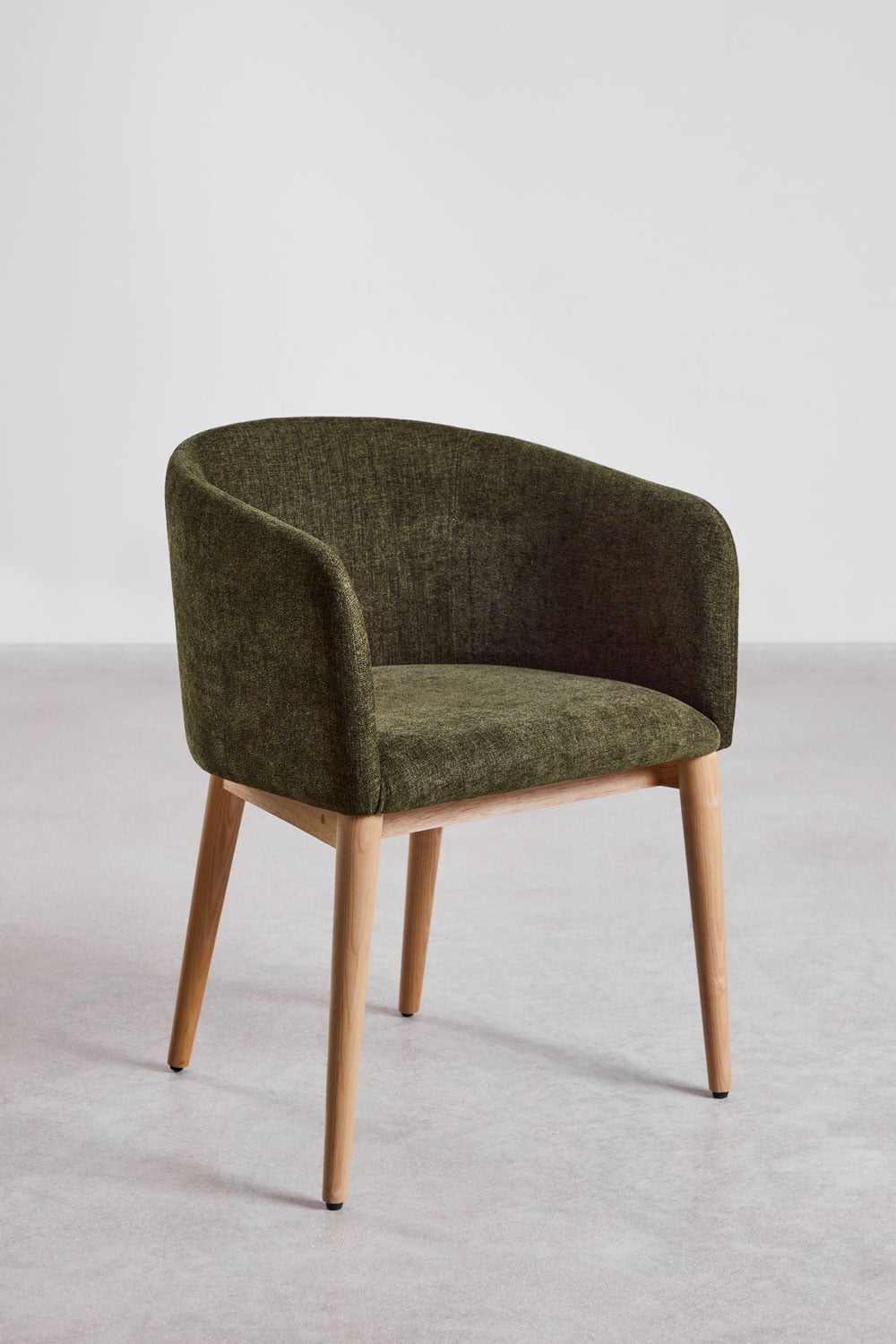 Set van 4 Bunia gestoffeerde eetkamerstoelen met armleuningen, galerij beeld 3